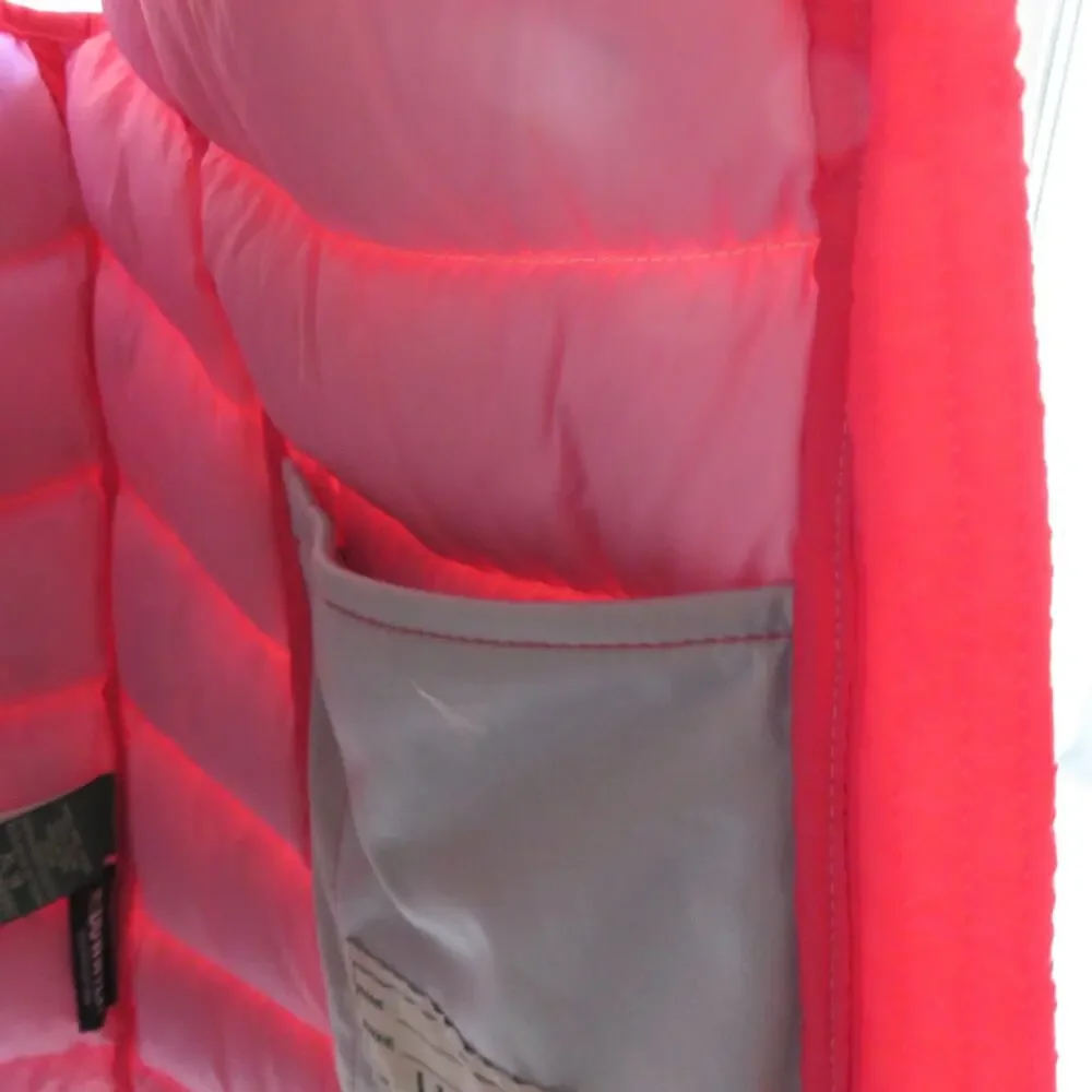 NWT LL Bean Red Azalea Goose Down Puffer Vest XL 18 Outerwear Scrunch Down Girls